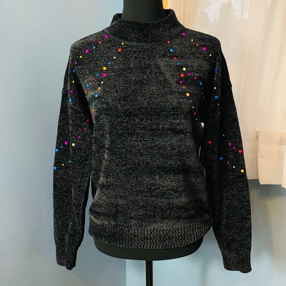 NWT ModCloth Deck The Halls With Glitz Mock Neck Sweater Size Small - Picture 2 of 7